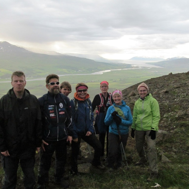 Hér var kominn rigning og síðan kom haglél.