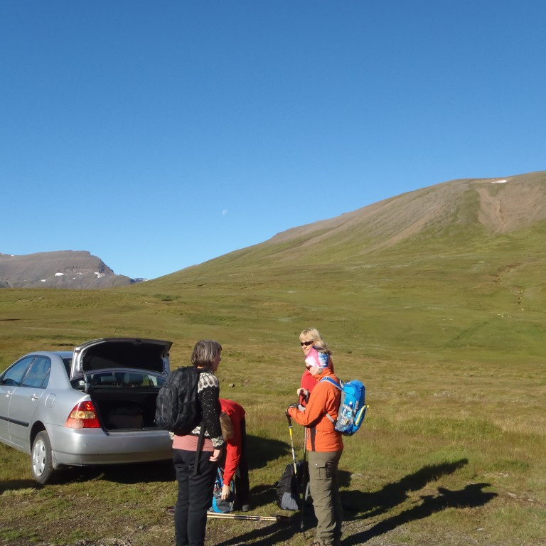 Gangan hófst og endaði á Lágheiði.