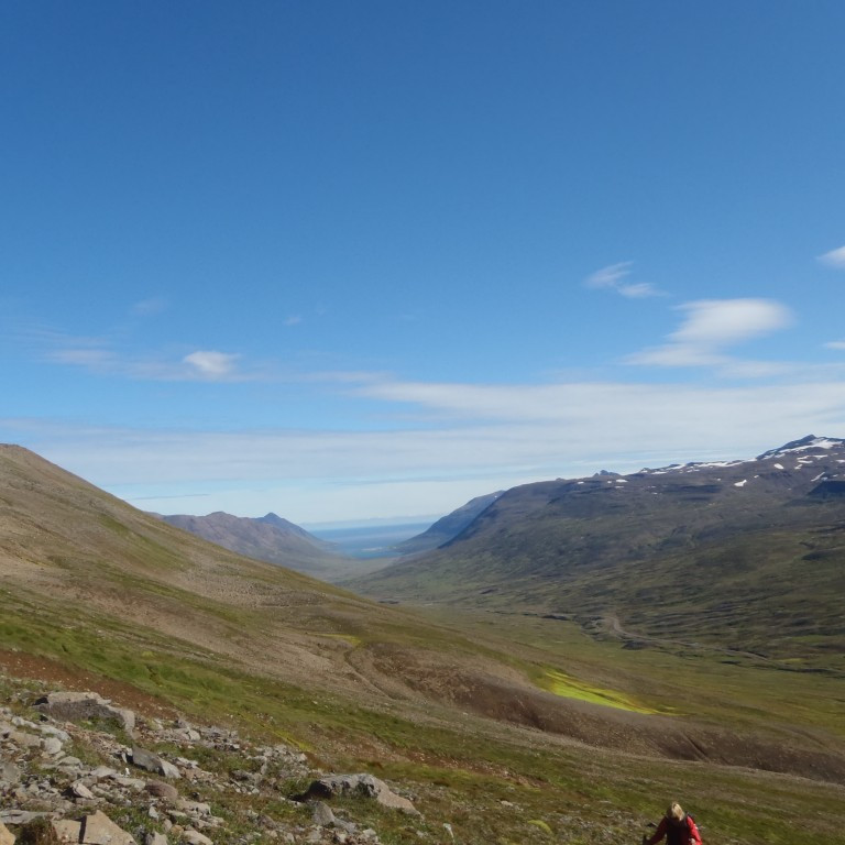 Horft í norður til Ólafsfjarðar.