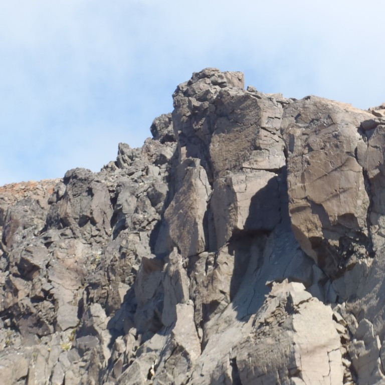 Ýmsar steinrunnar vættir fylgdust með okkur.