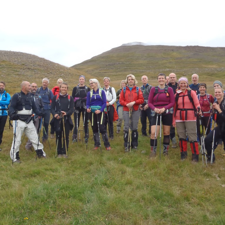 Hópurinn í upphafi ferðar