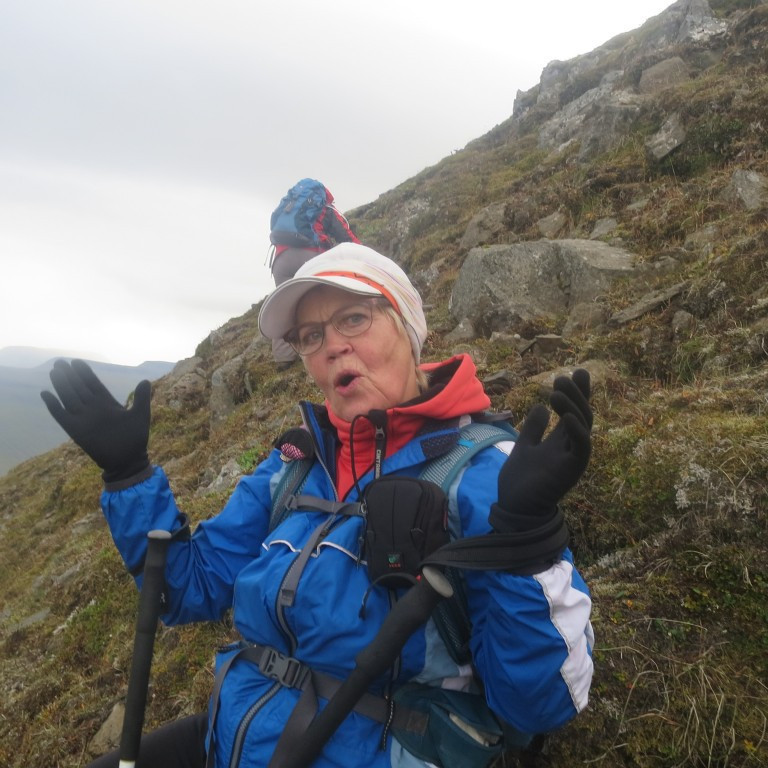 Fararstjórinn í góðum gír.