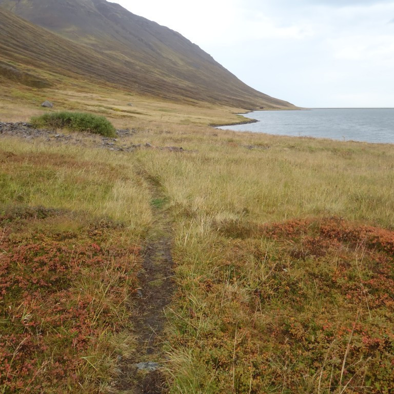 Út með Héðinsfjarðarvatni