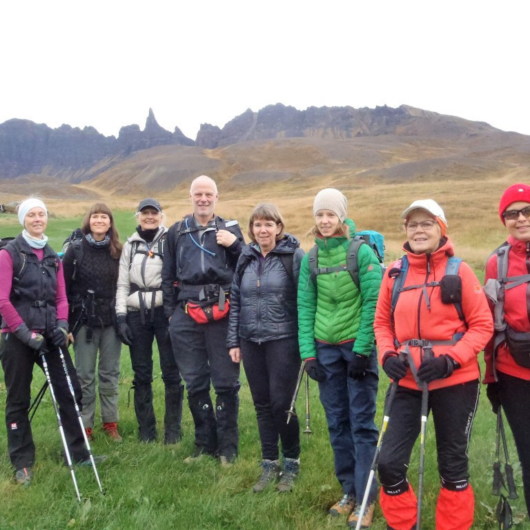 Hópurinn í upphafi ferðar