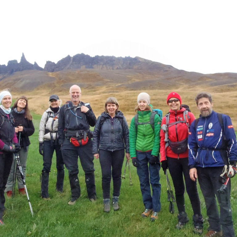 Hópurinn í upphafi ferðar