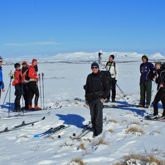 Við Skollhólamýrarbotn. Lambafjöll í baksýn.