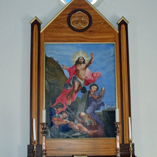 Altaristaflan í Þverárkirkju í Laxárdal.