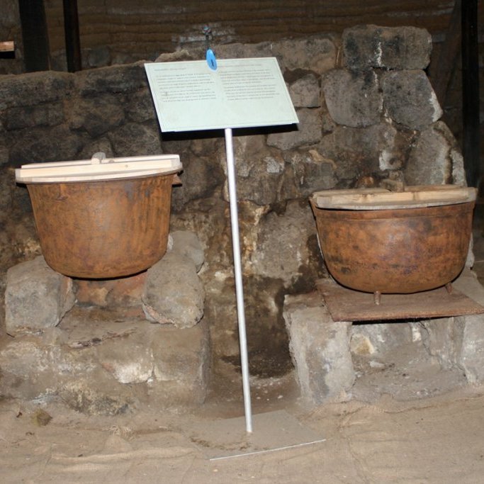 Hlóðaeldhús í gamla bænum á Þverá.