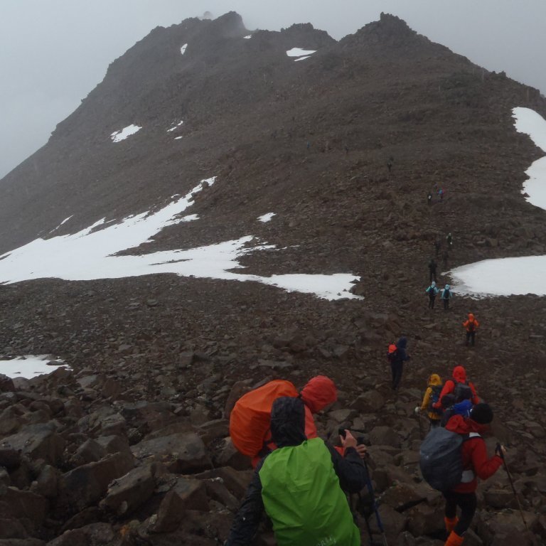 Hryggurinn á milli Hverfanda og Þríklakka