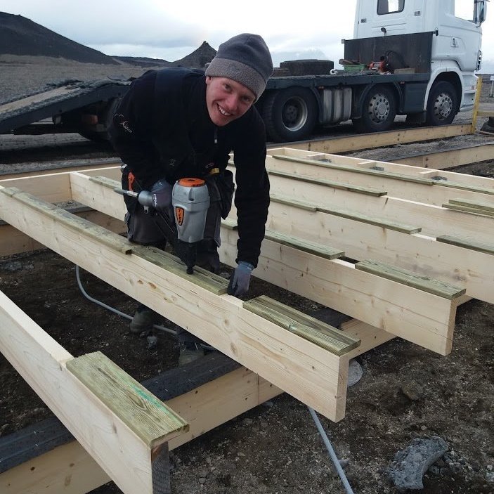 Stefán Hjaltason að störfum.