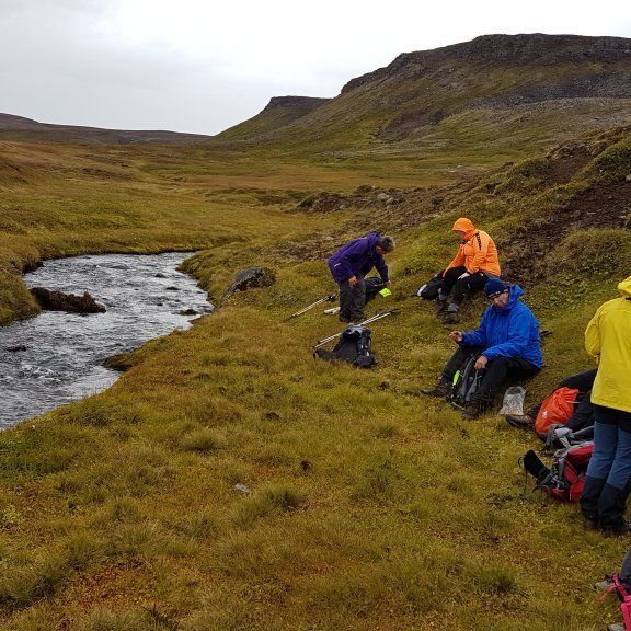Nestis-stopp, Tungunúpur í baksýn.