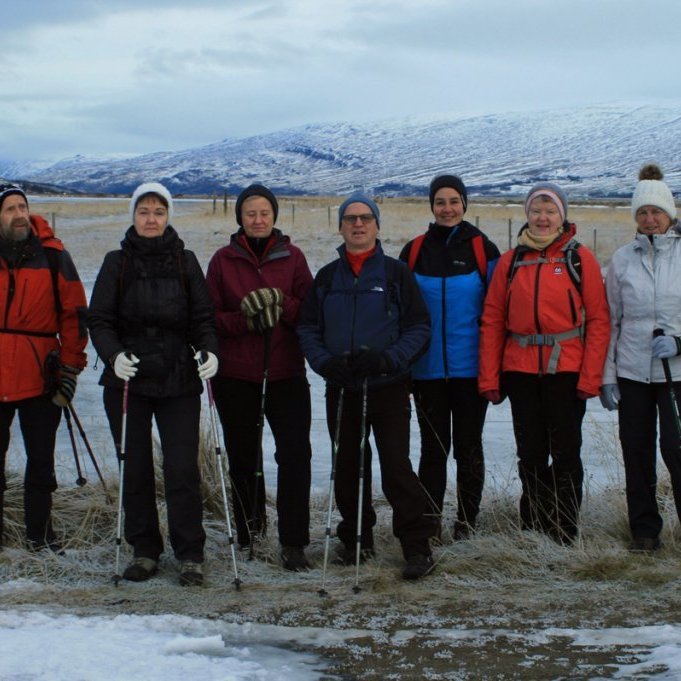 Lagt af stað norður bakka Eyjafjarðarár gegnt Hrafnagili.