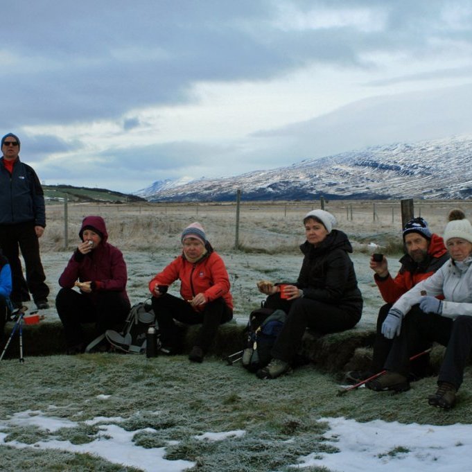 Morgunkaffi í hestagerði á austurbakka Eyjafjarðarár.