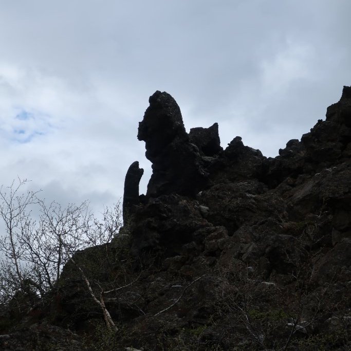 Þessum var farið að leiðast og geyspaði þegar við áttum leið hjá.