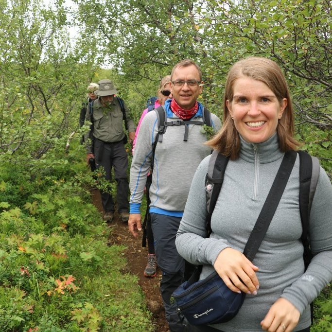 Gatan farin að þrengjast í skóginum.