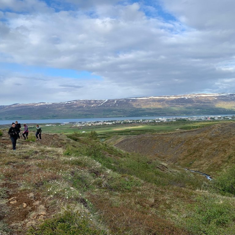 Upp með Hrappsstaðaá 20. júní