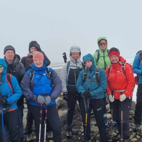 Frábær hópur á toppi Torfufells 1244 m hæð