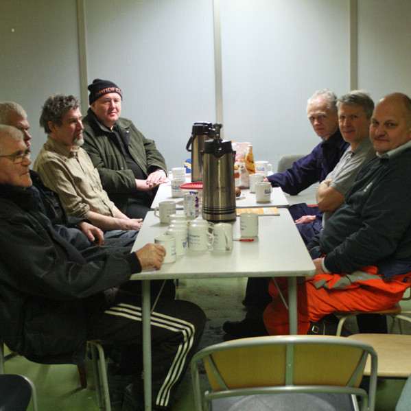 Vinnuhópurinn í morgunkaffi þ. 25.01.14