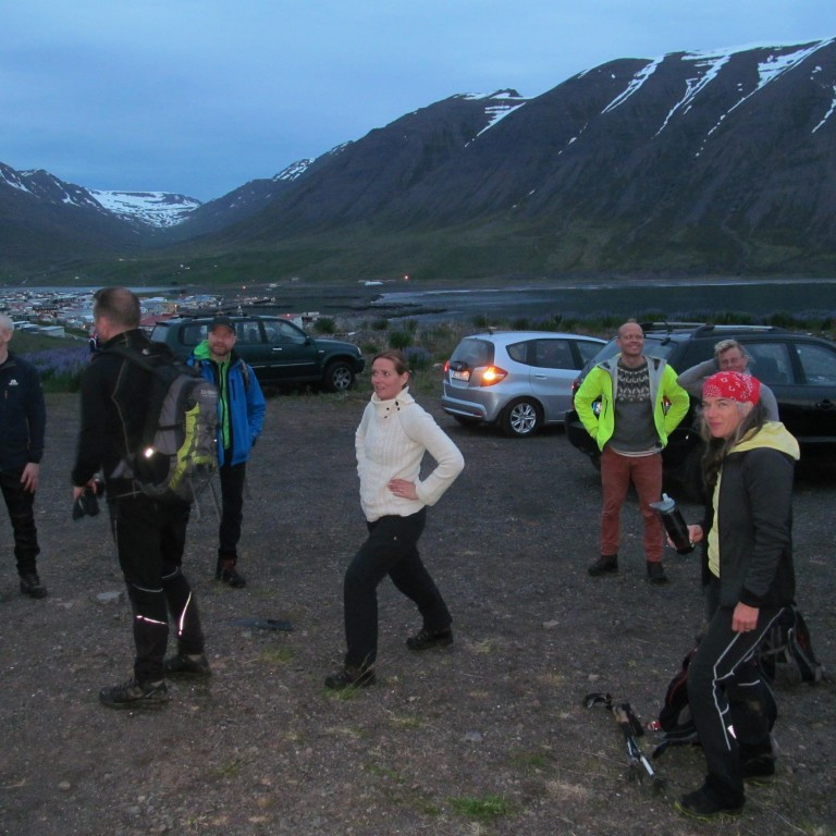 Gott er að teygja eftir góða göngu.