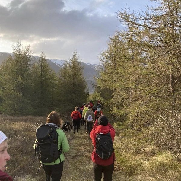 Á leið upp í Krossastaðagil