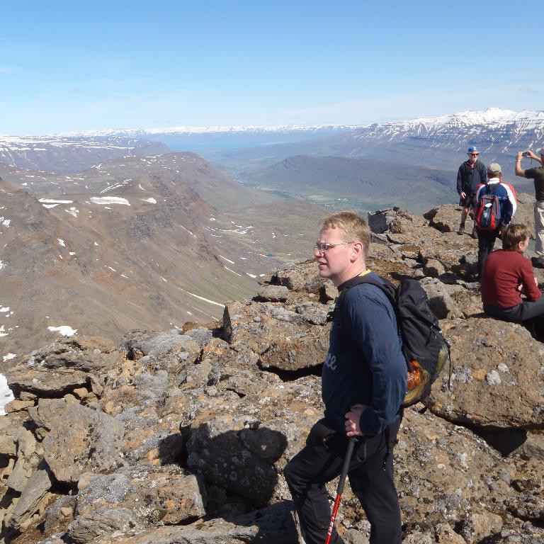 Útsýnið var frábært til allra átta.
Séð til Eyjafjarðar