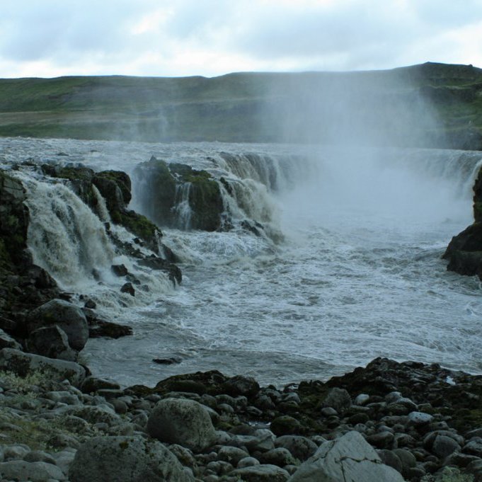 Syðsti hlutinn af Réttarfossi í Jökulsá á Fjöllum.