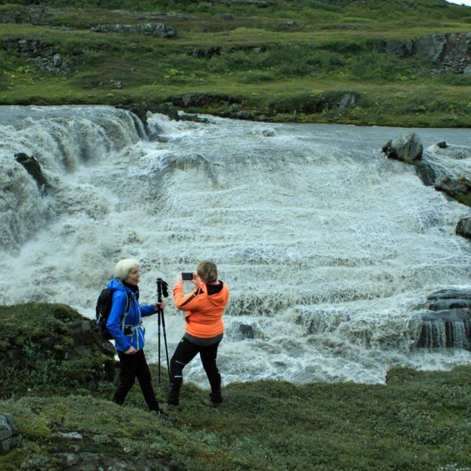 Falleg flúð í Réttarfossi í Jökulsá.