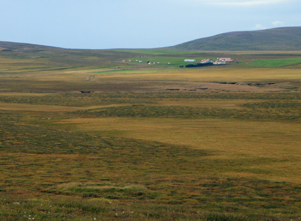 Á Gullveginum. Horft suður til Stangar á Mývatnsheiði. 