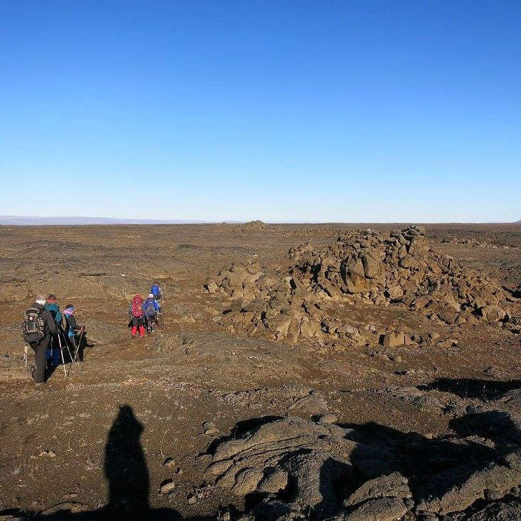 Gengið með Hníflunum (allir 7 með á myndinni).