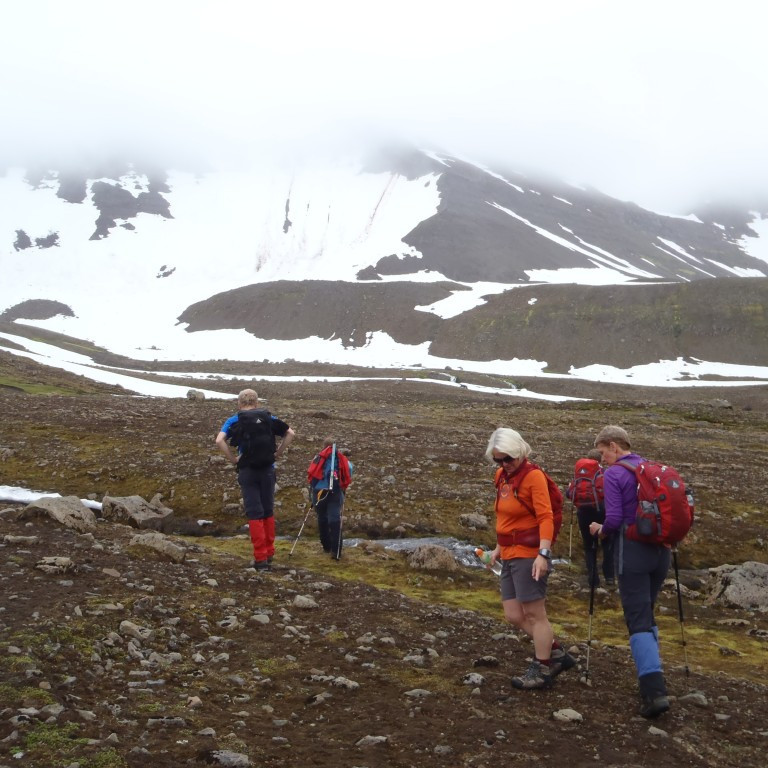 Pallahnjúkur í þokunni.