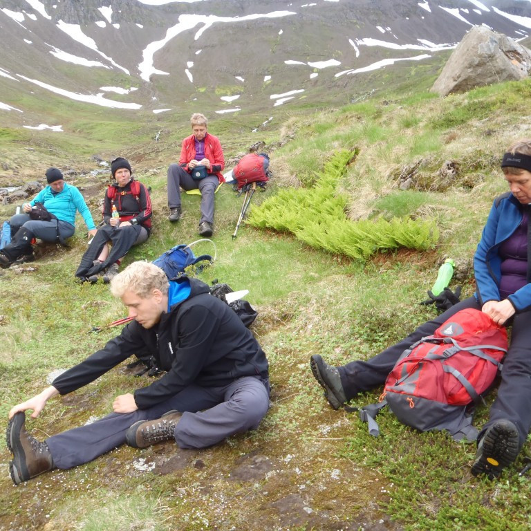 Rúnar í smá teygjum.