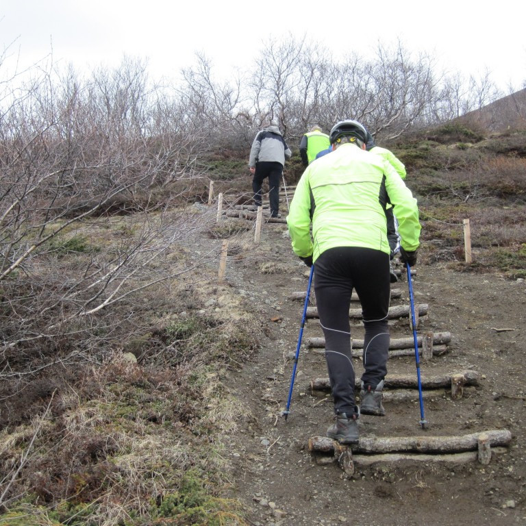 Hér eru nú bara tröppur