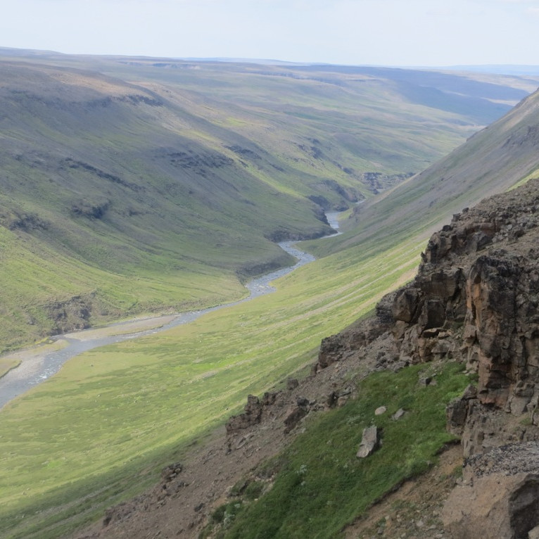 Útsýn út Vesturdalinn og Runukvíslina