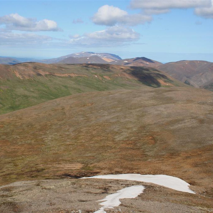 Séð til norðus af Vestra-Sandfelli