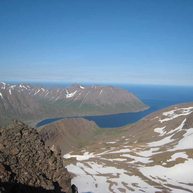 Séð niður Brimnesdalinn