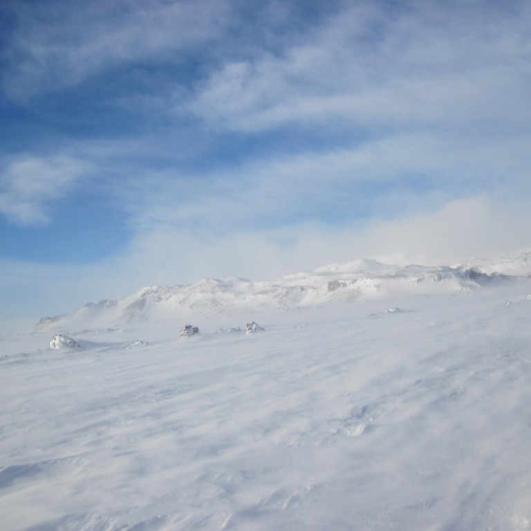 Dyngjufjöll kvödd í lágarenningi