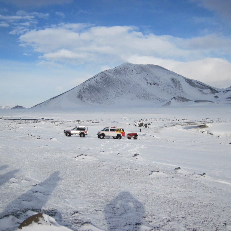 Smá gönguferð við brúnna á Jökulssá á Fjöllum við Upptyppinga