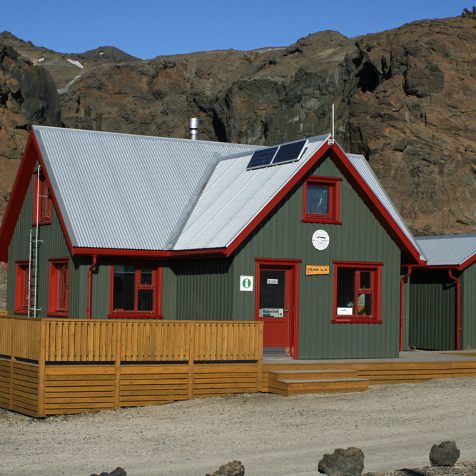 Skálavarðarhúsið Fjólubúð við Drekagil.