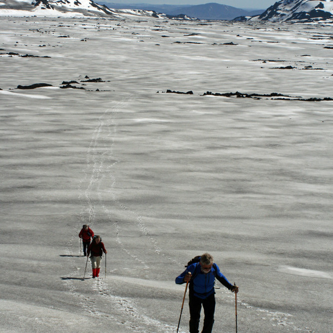 Á leið úr Öskju upp á Jónsskarð.