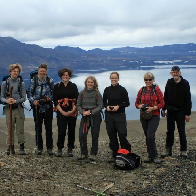 Gönguhópur FFA á austurbarmi Öskju