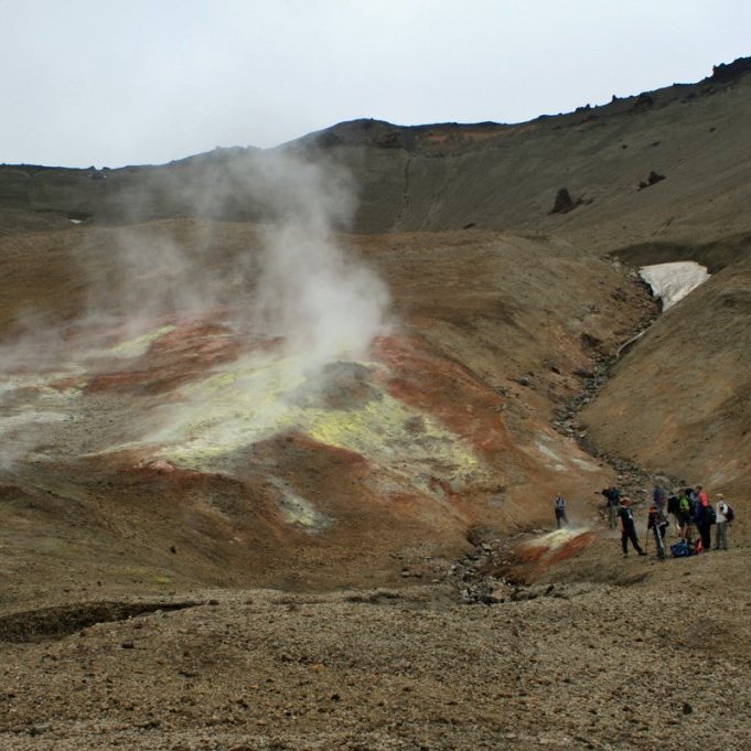 Brennisteinshitur í hlíðinni austan Öskjuvatns