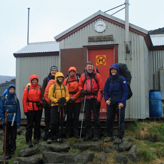 Ferðbúin í norðan rigningu frá Dyngjufelli í Dyngjufjalladal