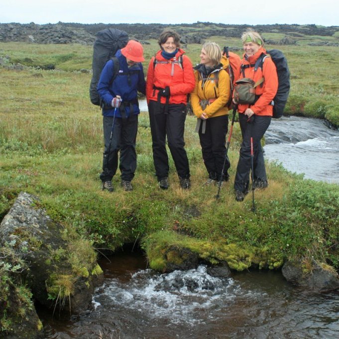 Við snotra lind (Gyðjubrunn) efst í Suðurárbotnum