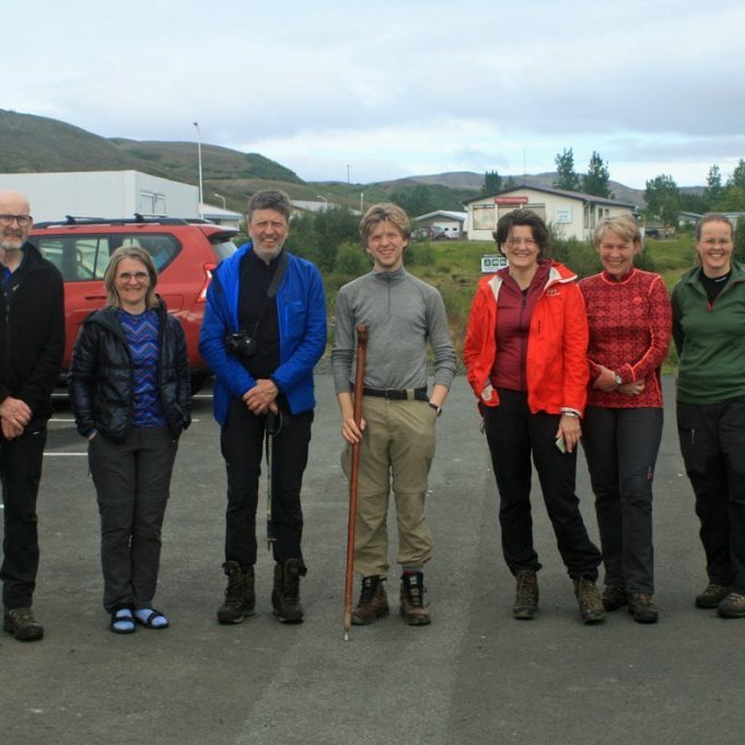 Kveðjustund í lok ferðar í Reykjahlíð við Mývatn