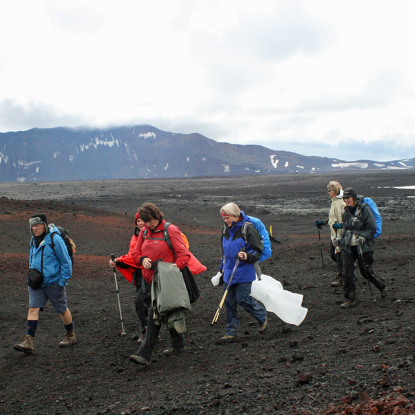 Á leið frá Öskjuvatni norður í Öskjuop.