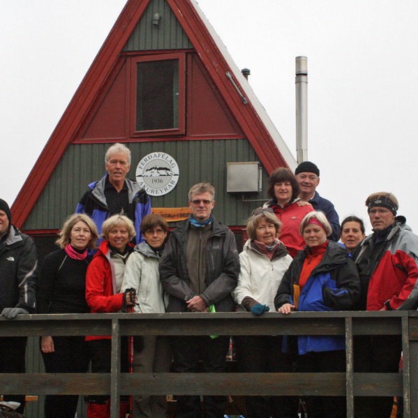 Hópur FFA að leggja upp frá Dreka á leiðina yfir Jónsskarð.
