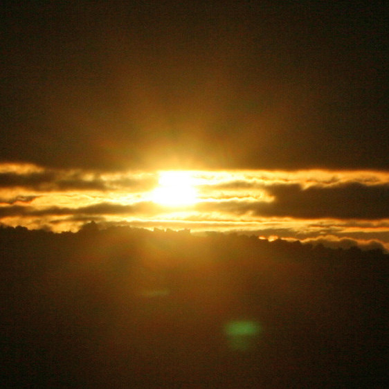 Sólarlag við Botna að kvöldi 31. júlí.