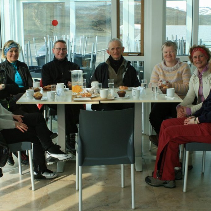 Kaffisopinn indæll er. Hressing í Jarðböðunum að skíðagöngunni lokinni