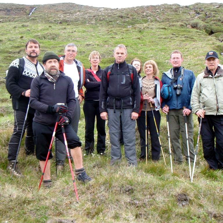 Hópurinn í upphafi ferðar