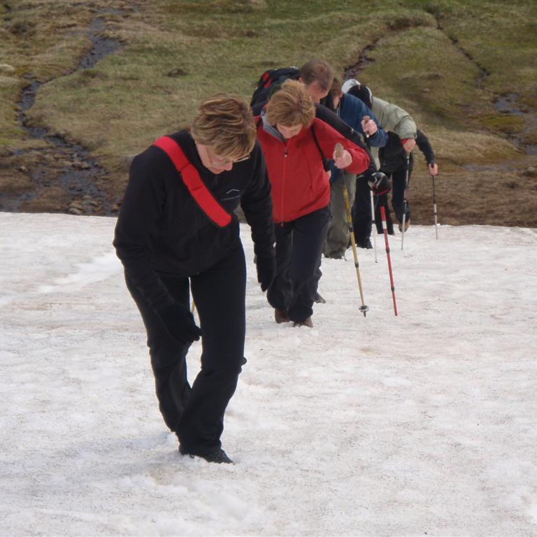 Gengin fönnin í efsta hjallanum